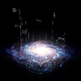 Sci fi Galaxy Hologram